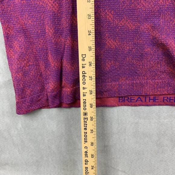 Lululemon Mens Shirt XL Purple Orange Tie Dye Metal Vent Tech Mesh Breathable - Picture 5 of 7